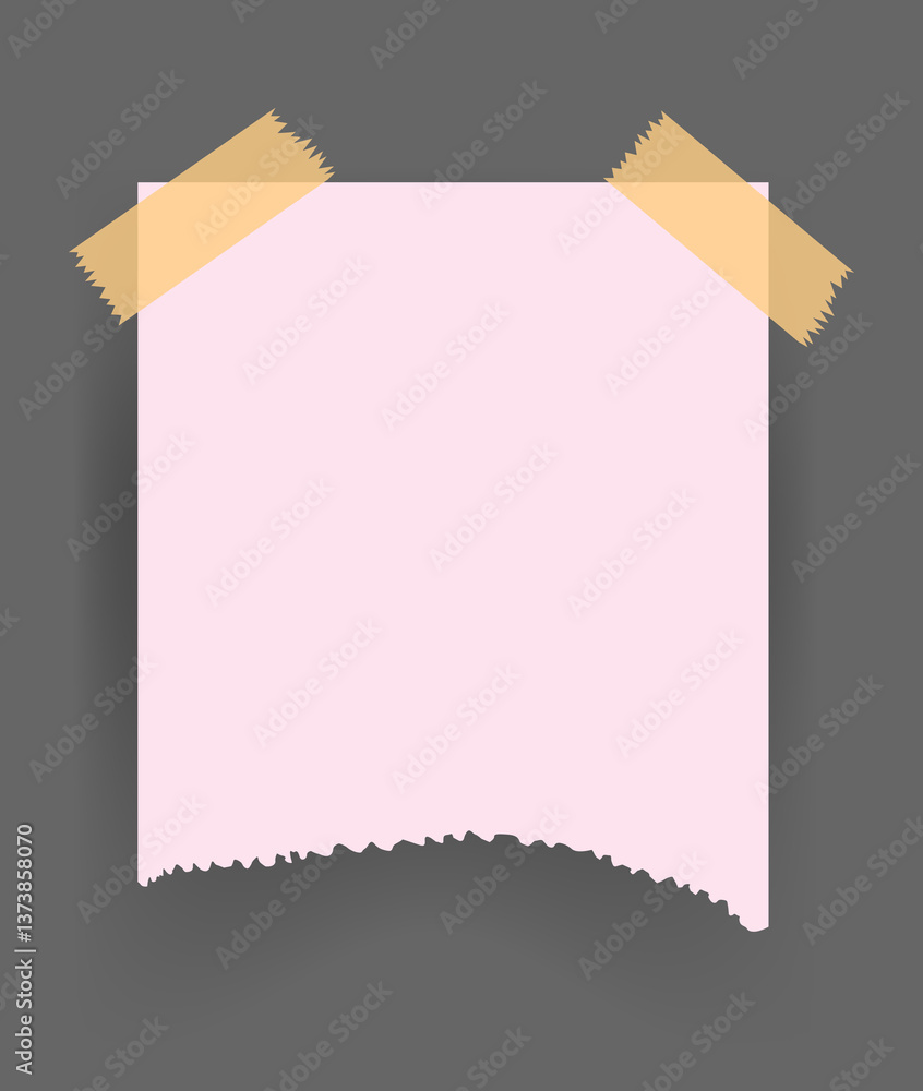 Poster paper notes stickers. place for memo messages on paper sheets. blank sticky place for to do list and