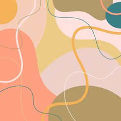 Artwork trendy contemporary abstract shapes. Background with abstract Colorful. Banner and cover for your design.