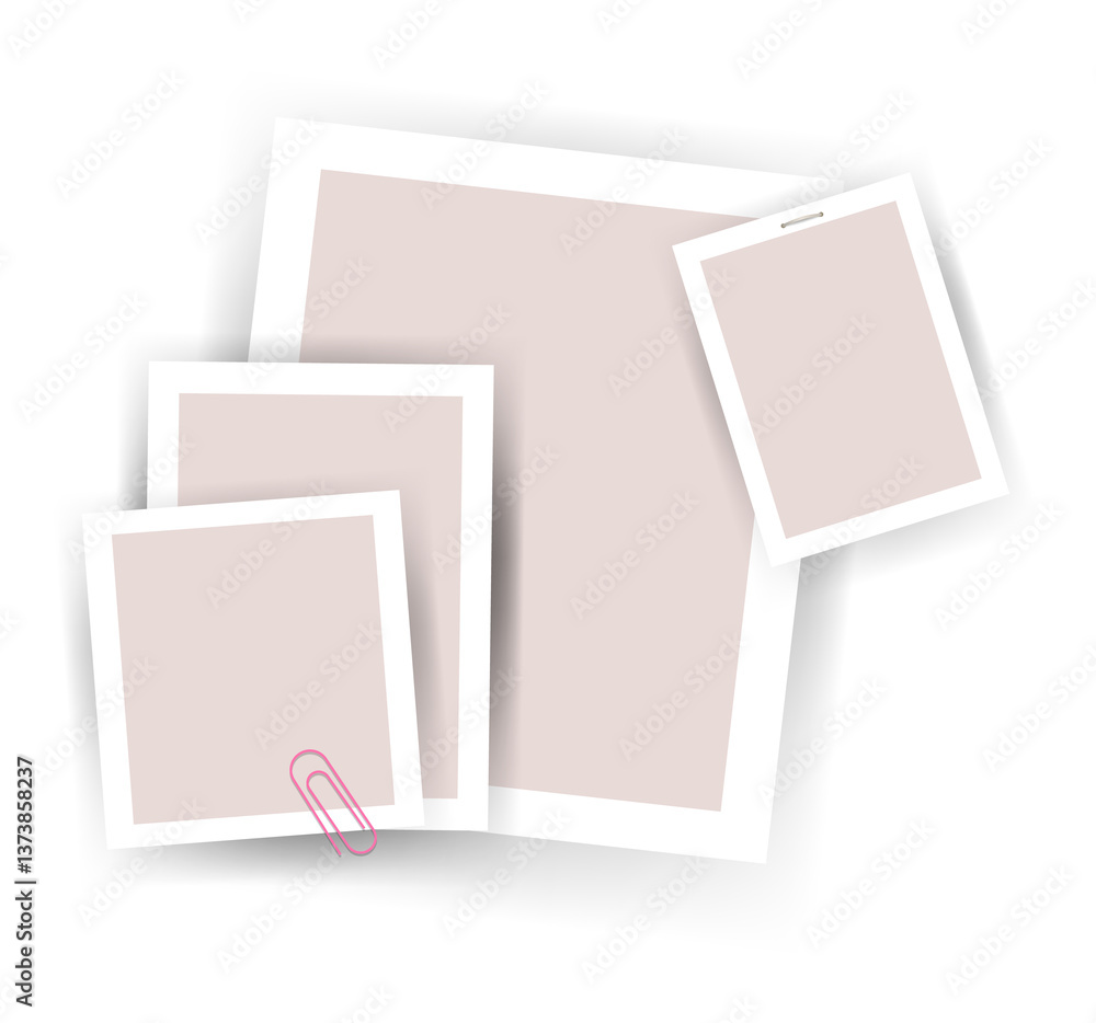 Poster paper notes stickers. place for memo messages on paper sheets. attached with sticky colorful tape on