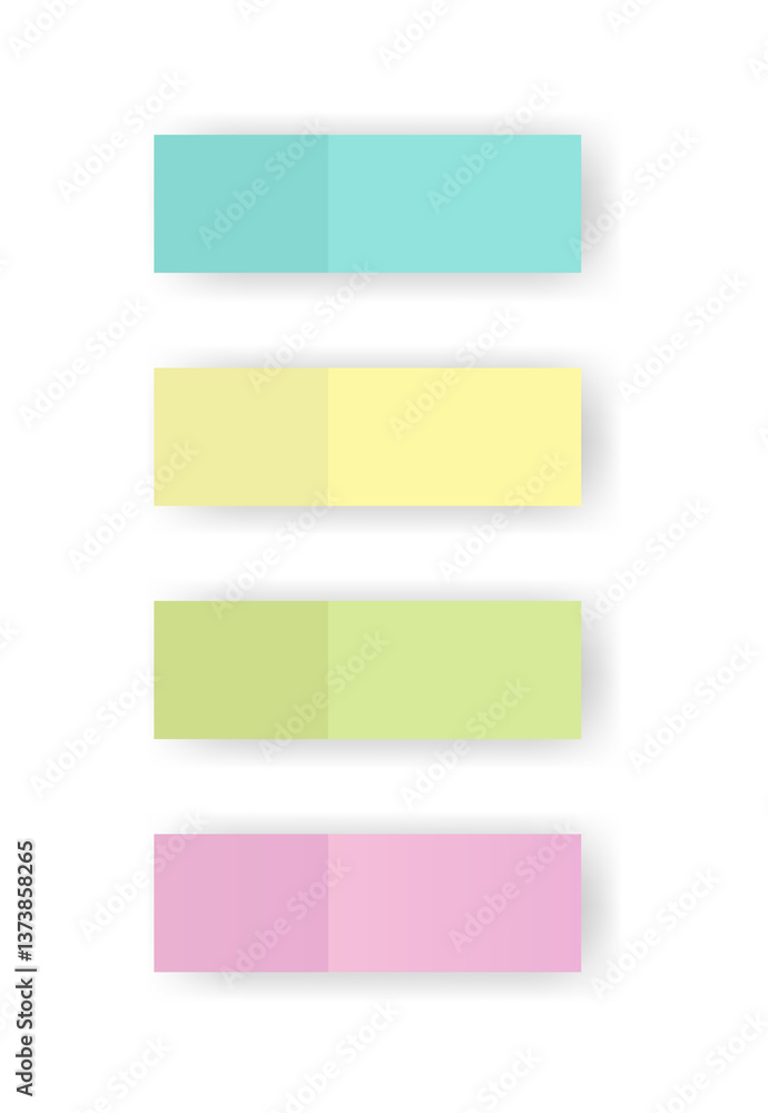 Aufkleber paper notes stickers. place for memo messages on paper sheets. blank sticky place for to do list and