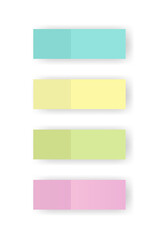 Obraz premium Paper notes stickers. Place for memo messages on paper sheets. Blank sticky place for to do list and office notice or information board