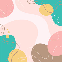 Artwork trendy contemporary abstract shapes. Background with abstract Colorful. Banner and cover for your design.