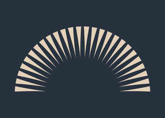 Sunburst firework explosion. Retro hand drawn sparkle. Bursting or light rays, linear drawing. trendy hand drawn retro isolated design element