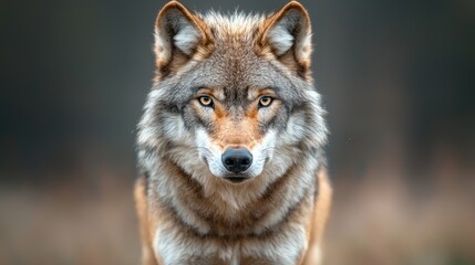 Fototapeta premium Focused Wolf Portrait