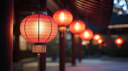 Enchanted Night of Red Lanterns: A Festive Asian Celebration