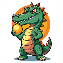 Fototapeta premium Wild Bite Crocodile T Shirt Design