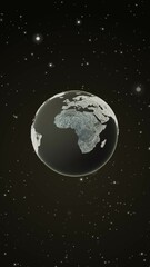 Obraz premium Rotating earth with moving stars and galaxy