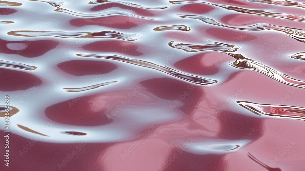 Aufkleber abstract 3d render of fluid liquid background with reflective surface effects