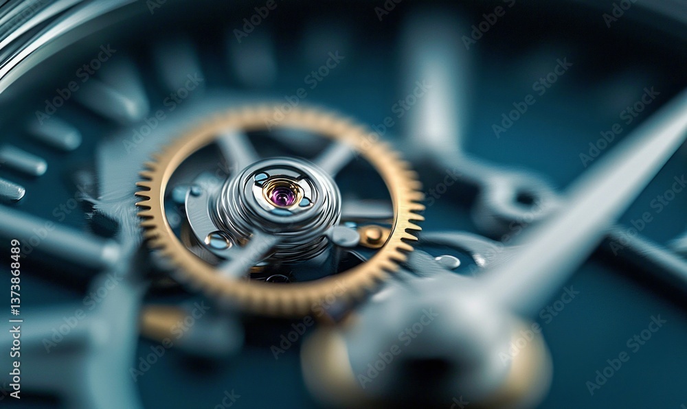 Poster a macro shot reveals the mesmerizing inner workings of a watch, highlighting the precision engineeri