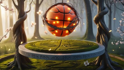 Surreal Basketball in Nature