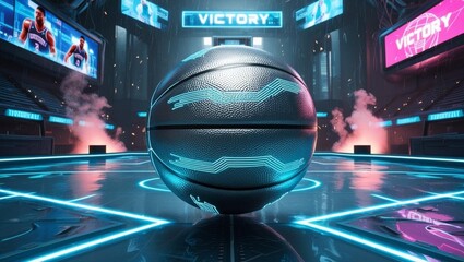 Basketball Cyberpunk 3D Render