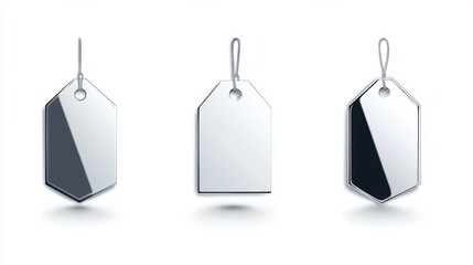 Elegant Blank Metal Tags - Modern Design for Retail and Commercial Use