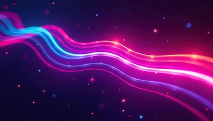 Abstract neon light lines creating a dynamic and vibrant background,  light,  futuristic