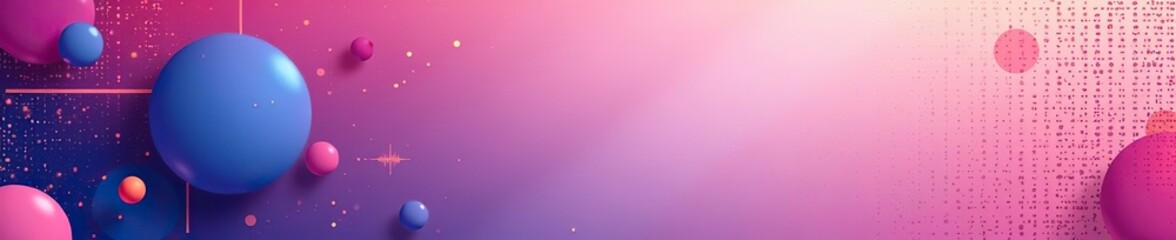 Abstract banner with gradient background and halftone circles for social media,  minimal,  abstract