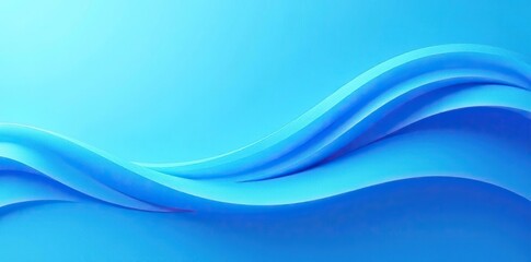 Obraz premium Abstract light blue wavy modern curve lines on clean background, graphic art, vector illustration, lines, illustration
