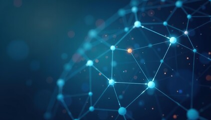 Abstract polygon background of interconnected dots and lines representing network connections in business, technology, data, and chemical industries,  connecting,  futuristic