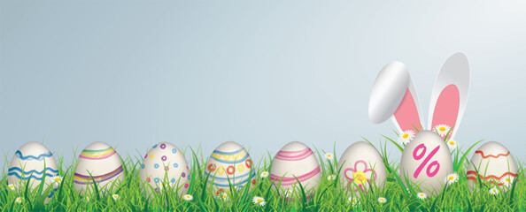 Natural Easter Eggs Percent Easter Rabbit Ears Grey Header