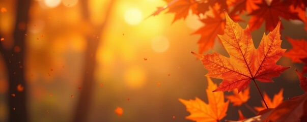 Fototapeta premium Abstract leaf background in warm hues for autumn, colorful, autumnal