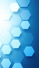 Abstract technology concept with hexagon patterns in blue and white colors,  background, abstract