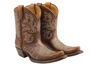 A worn metal cowboy spurs set with detailed engravings. transparent PNG