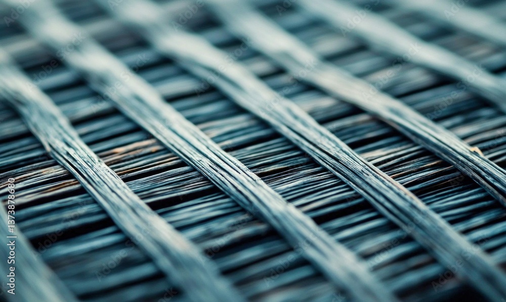 Poster intricate woven pattern in a close-up shot displays detailed texture and structured design.