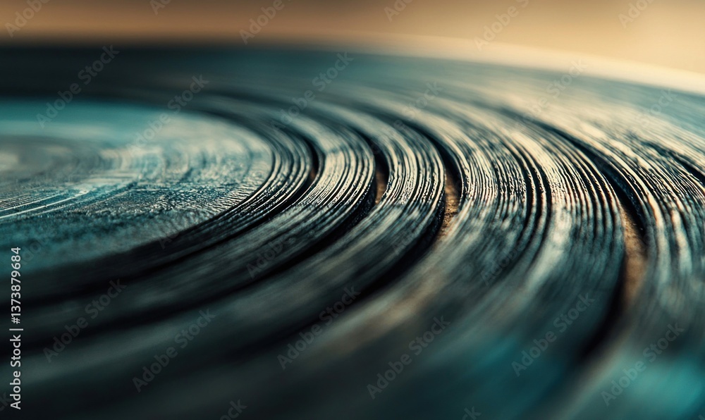 Poster intricate concentric grooves create an abstract pattern in this evocative macro shot, full of textur
