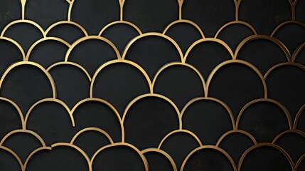 Gold Fish Scales Pattern Background