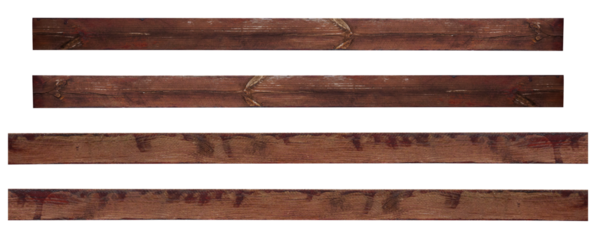 Brown pine planks covered with varnish on isolated background