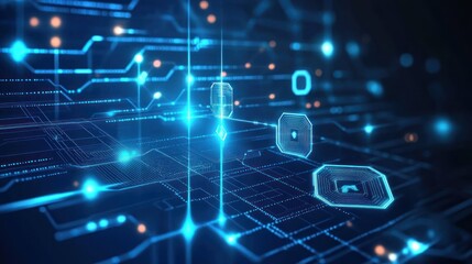 Obraz premium Digital Circuit Network