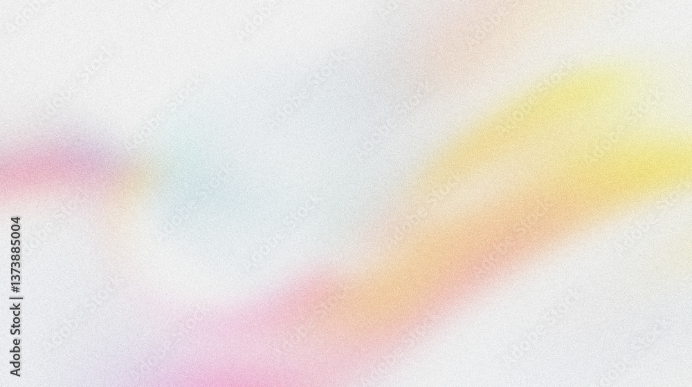 Poster blurred pastel hues blend seamlessly on a grainy backdrop, creating a soft and dreamy effect