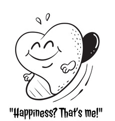 Sassy critters: heart with 'Happiness? That’s me!' – funny animal prints for merch

