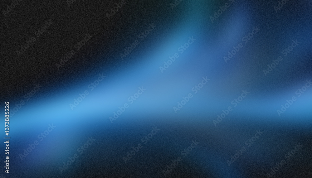 Aufkleber light beam illuminating dark blue grainy background creating abstract effect