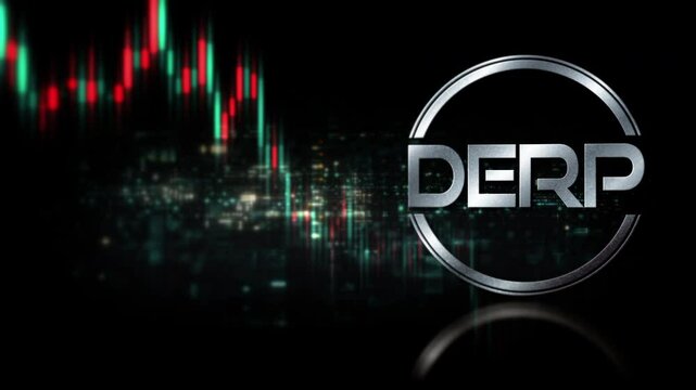 Futuristic digital background highlighting advanced cryptocurrency and encryption technology, featuring blockchain networks and secure cryptographic systems : DERP