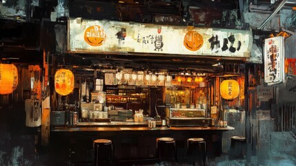 japanese izakaya front view of the restaurant