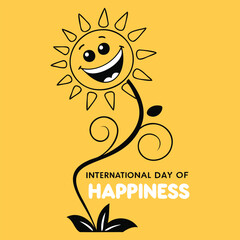 Naklejka premium Celebrate International Day of Happiness Vector Poster