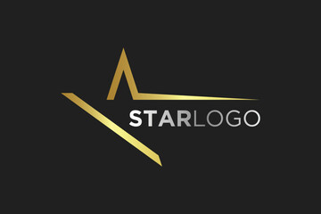 Star logo template design background with light effect