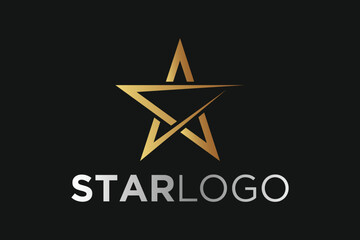 Star logo template design background with light effect