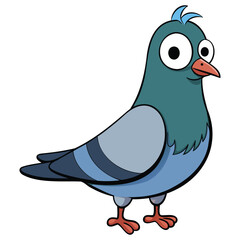 Obraz premium Realistic Pigeon Design Illustration