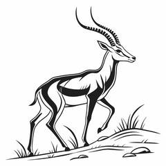 impala silhouette icon vector
