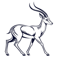 impala silhouette icon vector