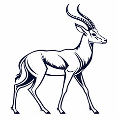 impala silhouette icon vector