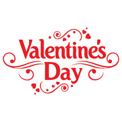 "Romantic Valentine's Day Vector Calligraphy"