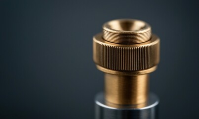 Detailed gold and silver metal components showcase precision machining and industrial design.