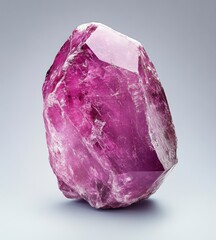 Detailed Studio Shot of a Raw Pink Tourmaline Crystal Specimen