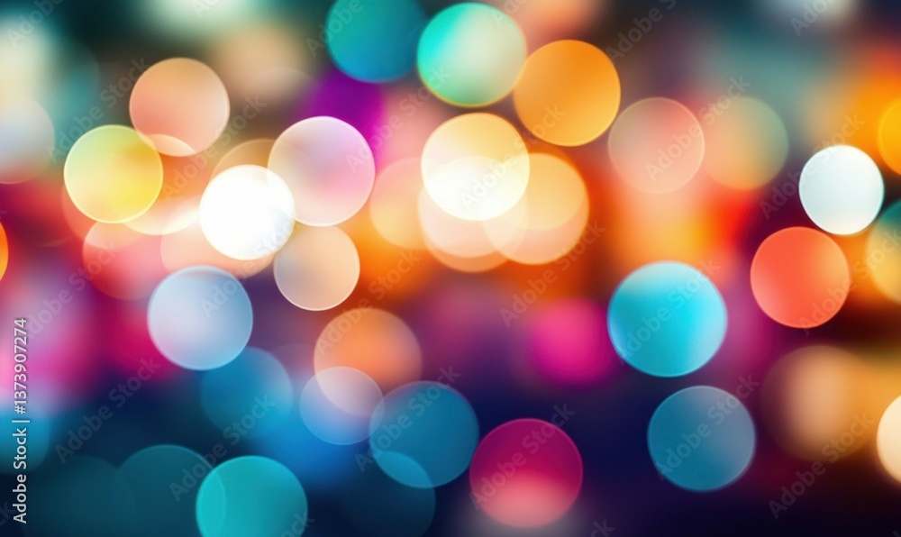Poster a vibrant display of multicolored, out-of-focus lights creates a stunning bokeh background effect.