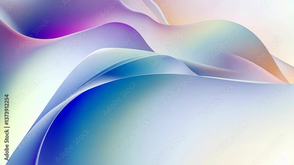Poster an abstract gradient wave, flowing transitions of vibrant colors on a white background. v4