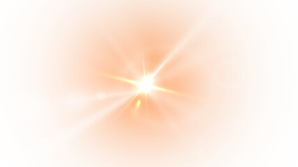 Obraz premium Png light effect. Spotlight spark. Stadium Lighting. Sunlight, Spot lighting with insert bams of ICE strobes. Bring in the spotlight with a star. 