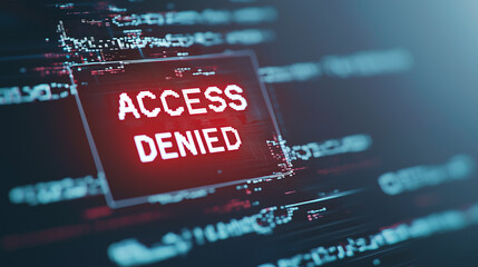 Digital Barrier: Illustrating the consequences of denied access within the technological realm.