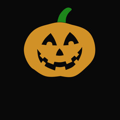 Pumpkin icon design vector , pumpkin icon on color background,pumpkin design icon on black background for template,banner and poster