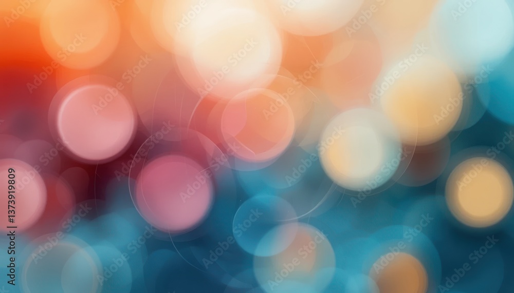Poster vibrant abstract light bokeh effects digital art creation colorful visuals modern design environment
